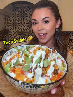 A post by @stephpappas on TikTok caption: TACO SALADS 🥰🌮🥗