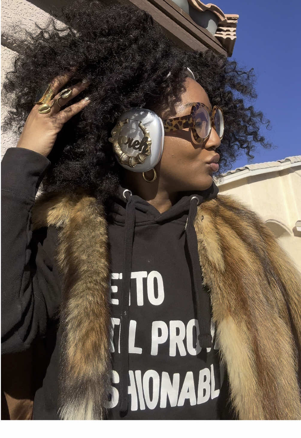 A post by @letetecia on TikTok caption: The silver butterflies were cute but I feel like the gold bamboos fit me just a bit more ✨ F.O.R.E.H (for our revolution, evolution, & healing) 