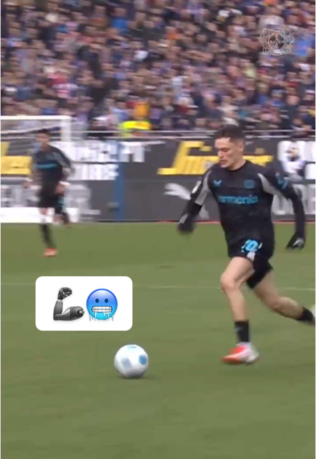 A post by @flowirtz on TikTok caption: 🥶🫡 #bayer04 #bundesliga 