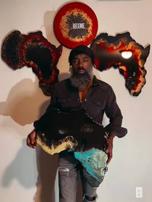 A post by @mauricerobinson on TikTok caption: One of a kind wall mounts and home decor. #Art #creative #artist #afrocentric #TOPREELS #blackart #focus #arts #viral #explorepage #foryou #artistic #homedecor #foryoupage #artexhibition #creative #creativity #soul THIS IS SPIRITUAL! €
