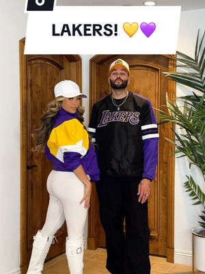 A post by @lianev on TikTok caption: Lakers with the win last night! 💜🥳💛