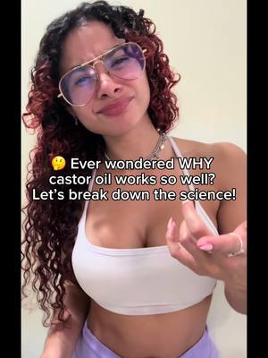 A post by @niaa321 on TikTok caption: The secret’s in the science! 🔬✨ Castor oil is more than just an old-school remedy it’s a powerhouse backed by real benefits! #CastorOilScience #HairGrowth #GlowingSkin @RejuveNaturals 