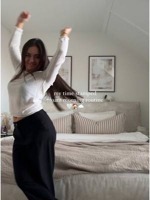 A post by @gjuanita on TikTok caption: my early morning routine as a girl in her mid-20s ☁️🏠🧼 #productivemorning #morningvlog #timestampedmorning #morningmotivation #earlymorning #dogmom #CleanTok  @celimax.global @Tatcha @Caudalie @MFK Paris 