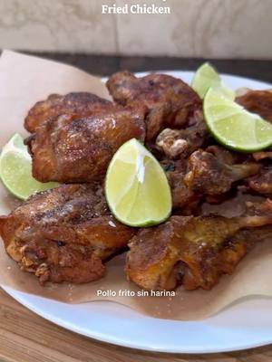 A post by @atasteofmichelle on TikTok caption: this is not the street style pica-pollo, this is that “mami fried chicken” we loved growing up 😋 what are you pairing this Dominican Style Fried Chicken with? 2 lbs chicken, skin removed 1 tbsp garlic salt (or 1/2 tbsp salt & 1/2 tbsp garlic powder) 2 tbsp oregano 1/2 tbsp black pepper 1 tbsp adobo 1 sazon packet 1 lime Vegetable oil (I used avocado oil) #bigmamacooks #pollofrito #dominicanfriedchicken