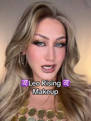 A post by @katiefarhood on TikTok caption: comment your rising sign! ♌️🦁 #makeuptutorial #risingsignmakeup #risingsigntraits #leorising #leorisingmakeup #leomakeup #astrologymakeup #zodiacmakeup 