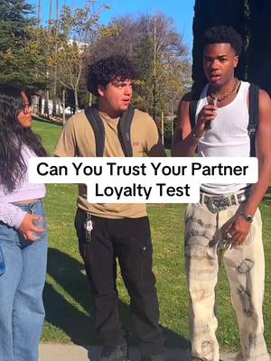 A post by @kingcarlx on TikTok caption: Do You Think They are Still Together? Yes or No #loyaltytest #schoollife #couples #couplescomedy #tiktokpartner 