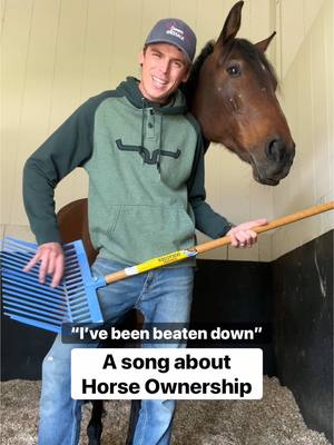 A post by @evans_world on TikTok caption: This song is about horse ownership. I feel we can all relate to the lyrics. SOUND ON 🔊😂🐴 #horsesandhumor #horse #equestrian 