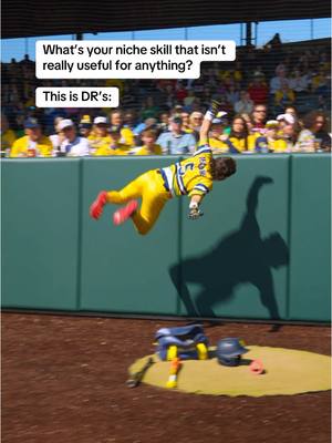 A post by @thesavbananas on TikTok caption: It’s very impressive though🤪 @DR Meadows  #baseballboys #MLB #savannahbananas #fails #grammys2025 #springtraining #failvideo 