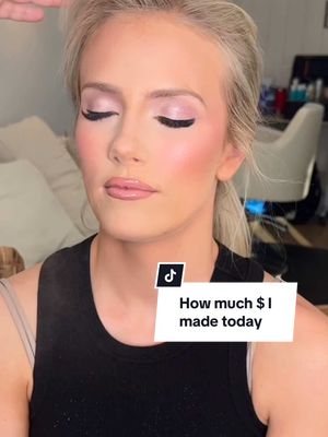 A post by @selenamup on TikTok caption: Ain’t bad for a days work #makeupartist #dayinmylife #incometransparency 