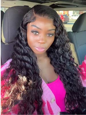 A post by @orianaasmr on TikTok caption: I love me a good deep wave😍😍 @hermosahair  (Hermosa 13x6deep wave wig) -link in bio  #deepwavewig#hermosahairwig #frontalwig #curly #glueless #wavyhair 