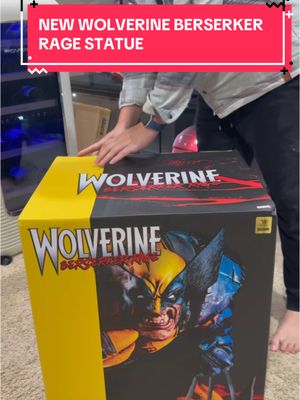 A post by @seanbryant on TikTok caption: Just got the new #wolverine #berserkerrage statue from #sideshowcollectibles. Another great piece with huge attention to detail. The claws are sharp and heavy. Watch till the end to see it light up. #statue #collectibles #marvelcomics #deadpoolandwolverinemovie 