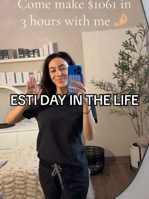 A post by @miracletheesti on TikTok caption: Come make $1000 with me as a solo esthetician and business owner in a 3 hour shift. 🪩 