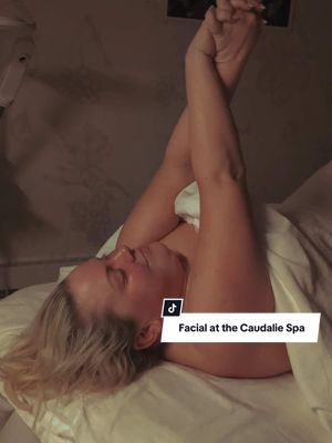 A post by @selenamup on TikTok caption: This is what happens when you book a facial at the @Caudalie spa #facial #caudalie #SelfCare #skincare 