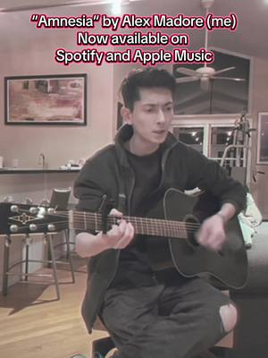 A post by @alexmadore on TikTok caption: “Amnesia” is out now on Apple Music and Spotify (for everyone but Josh Block don’t show him this song) #originalmusic #originalsong #livemusic #singersongwriter #singer 