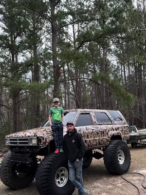 A post by @j__bo__ on TikTok caption: Mr wide body . . . . . . . . . . . . . . . . . . . . . #46s #toyota #17s #40s #glads #gladiators  #superswampers #4runner #4runna #squat #bubbatruck🌾 #tsl #boggers #squattedtrucks #dbsound #stuntwall #stero #caraudio #weld #bog #mudtruck #22s #1stgen #80s #hardtop #fyp #fypシ #arnold #apocalypse #deafbonce #flawlesswhipz #4dz #leanin #fts #LLB #LLK