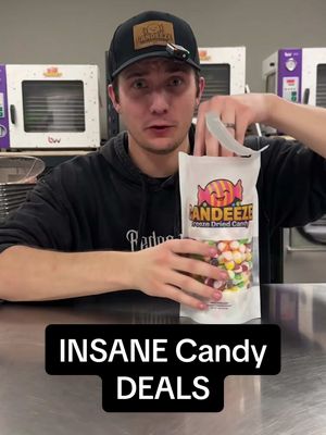 A post by @candeezeco on TikTok caption: Welcome to my candy factory… the place where you can the INSANELY low prices! #candy #freezedried #SmallBusiness 