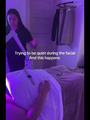 A post by @nalu.skin on TikTok caption: Every estheticians worst fear LMFAOOOO #soloesthetician #esthihumor #dfwesthetician #facialtreatment #dfw 