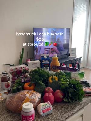 A post by @stacyceja on TikTok caption: eat the rainbow 😉 #fyp #groceryhaul #sprouts 