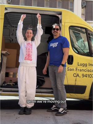 A post by @megsdeangelis on TikTok caption: it’s finally moving day yay let’s get out of here @Lugg On-Demand Movers  #luggpartner