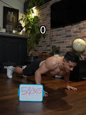 A post by @tiboinshape on TikTok caption: Day 58/365 One more push-up everyday during 1 year ! 👊