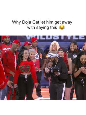 A post by @wildnout on TikTok caption: At least it won't go to waste 🤣 #WildNOut #wildstyle #chicobean #dojacat #nickcannon #jokes #laugh #funny #laughing #roast #roasted 