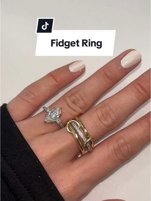 A post by @sydneyy_nicole on TikTok caption: Viral fidget rings #stackedrings #ringstack #goldrings #mixedmetals #jewelry #jewelrytiktok #spinnerring #fidget #ringstacks 