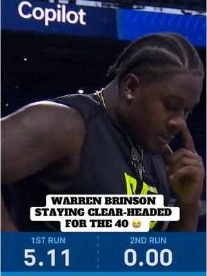 A post by @nfl on TikTok caption: gotta keep those sinuses clear 😂 #warrenbrinson #georgia #bulldogs #nfl #nflcombine 