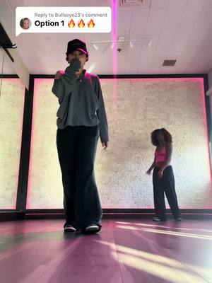 A post by @thebeaulexx on TikTok caption: Replying to @Bullseye23 I had to relearn option 1 so we could try it 😂😂😂 im mad because now I kinda like it better 😩🔥 @Rayne.drop @Kendrick Lamar #choreographwithme #studiosession #bts #peekaboo #kendricklamar 