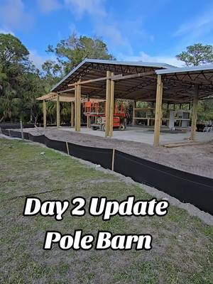 A post by @floydfonck on TikTok caption: DIY Pole Barn. This build is in Venice, Florida. #fyp #fypシ゚viral #fypシ #fypage #foryoupage #foryourpage #viralvideo #fy #viraltiktok #trending #tiktok #fyppppppppppppppppppppppp #foryoupageofficiall #for #DIY  #you #like #Love #follow #usa #favorite #repost #construction #Florida #diyproject #polebarn #barn #flogrownpolebarns 