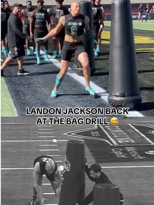 A post by @nfl on TikTok caption: where has the time gone 😭 #landonjackson #arkansas #razorbacks #nfl #nflcombine (via @Rivals)