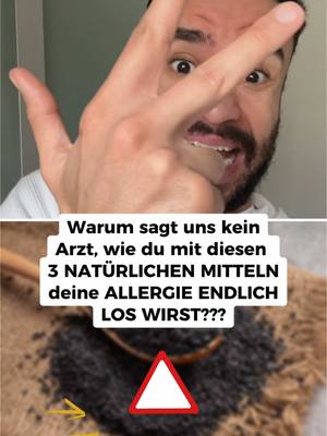 A post by @vitamindking on TikTok caption: Mit diesen 3 natürlichen Mitteln Deine Allergie endlich loswerden???#allergie #schwarzkümmelöl #gesundheitstipps #natürlich #tutorial #aufklärung #lernenmittiktok #fyp 