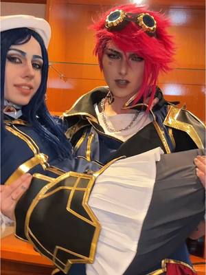 A post by @.ayoitslani on TikTok caption: Legit someone saying this on my last arcane video as if I care BROTHERRR👹🙄  I MISS MY POOKIE @ju.raysa #convention #arcane #vi #caitlyn #cosplay 