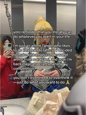 A post by @weichiadi on TikTok caption: with my icon kenma #craftsmanship #bishamoncosplay #noragamicosplay #bishamon #noragami #foamarmor #armorcosplay #anime #cosplaylife #cosplaycompetition #craftsmanshipcompetition 