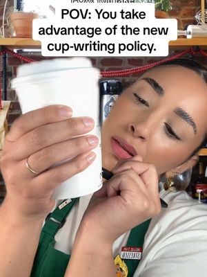 A post by @saraisthreads on TikTok caption: You said we could write whatever we wanted, right?  #fyp #work #working #corporate #corporatelife #corporateamerica #corporatehumor #office #officelife #manager #managersbelike #career #quietquit #actyourwage #skit #funny #sketch #quietquitting #veronica #barista #baristalife #baristaproblems #baristatok #customer #customers #worklife #worklifebalance #workfromhome #job #funny #comedy #corporatehumor #laugh #starbucks #coffee 
