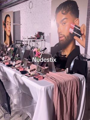 A post by @selenamup on TikTok caption: Had the best time learning from the iconic @kevikodra at the @Nudestix event Dress is linked on my LTK #nudestix #makeupartist 