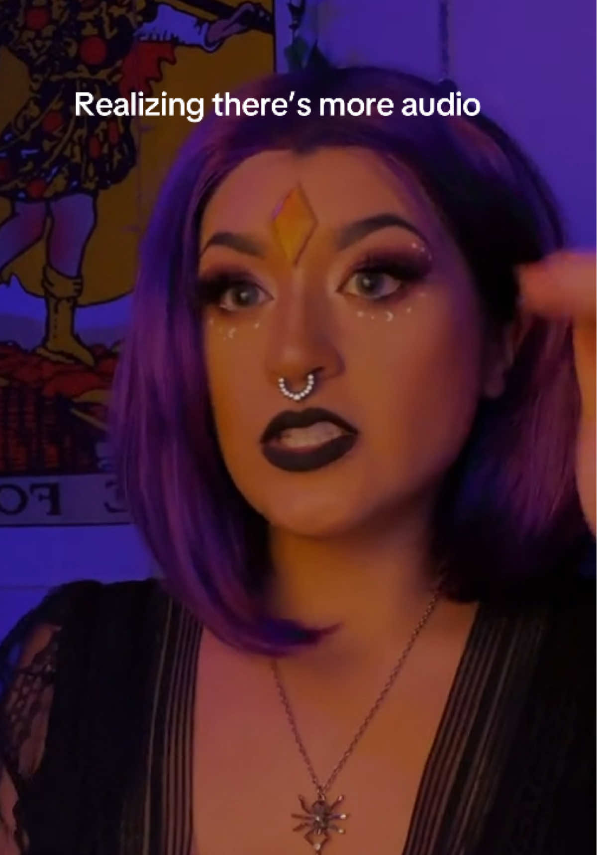 A post by @spookybabie on TikTok caption: At least my makeup looked cool #onthisday #teentitans #cosplay #raven #teentitansgo #fyp 