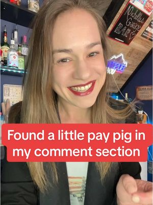 A post by @michellebellexo on TikTok caption: I never thought I would be sent money and a complaint for an imaginary drink before 😂 #paypig #findom #wheresmydrink #greenscreen 