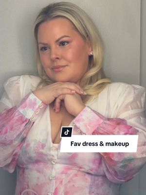 A post by @selenamup on TikTok caption: Found the dress of my dreams Dress & makeup details linked on my LTK #summerdress #makeupartist #mididress #midsize #midsizefashion 