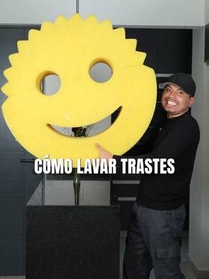 A post by @pakoyaso_ on TikTok caption: ¡Tutorial de como lavar los trastes! #pakoyaso #limpieza #scrubdaddy @Scrub Daddy 
