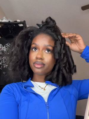 A post by @hbelllla on TikTok caption: 3 days later hair still curled🤏🏾  #type4hair 