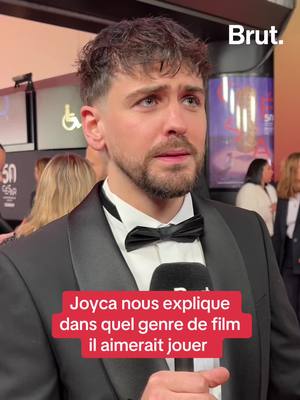 A post by @brutofficiel on TikTok caption: Joyca nous explique dans quel genre de film il aimerait jouer  #joyca #cesars2025 #cinema #onregardequoi 