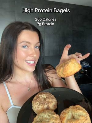 A post by @kaylinmally on TikTok caption: these high protein bagels are gonna be my new obsession #highproteinrecipes #highprotein #highproteinbagel #cleaneating #homemade 