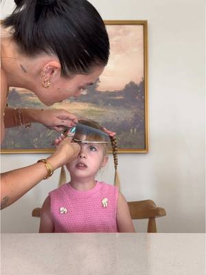 A post by @averyywoods on TikTok caption: I remember when she was tiny enough to do her hair on the counter with you guys 🥺 my big, beautiful, smart girl 🩷 #fyp #viral #mom #MomsofTikTok #momlife #motherhood #hair #hairstyle #kidshairstyles #Vlog #momanddaughter #ditl 