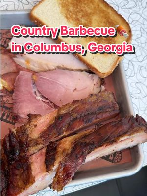 A post by @justinchopelas on TikTok caption: let’s try🍖”Country Barbeque”🫣 in Columbus, Georgia. #fyp #fypシ #chopelasreviews #Foodie #foodvlog #foodietiktok #foodcritic #foodreview #bbq #georgia  