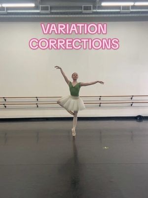 A post by @mackenziedaviz on TikTok caption: variation corrections! #ballet #ballerina #pointe #pointeshoes #dance #dancer #ballettok #balletcore #balletclass 