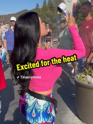 A post by @tinaexplorez on TikTok caption: Who’s ready for the heat ?! #fyp #viral #transformers  #OOTD  #fypシ  #universalstudioshollywood 