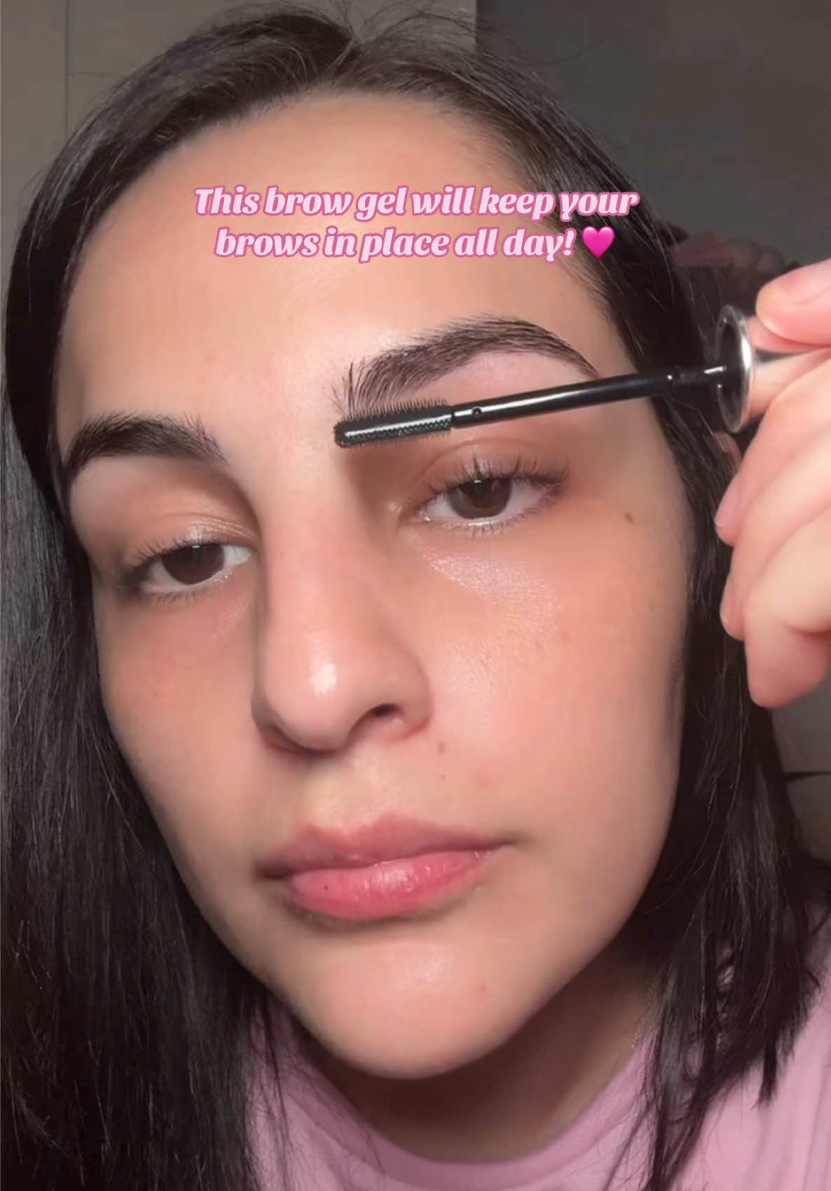 A post by @crystalverdayesmua on TikTok caption: How I keep my brows in place all day long! 🩷✨ Using @Benefit Cosmetics 24-HR Brow Setter Clear Eyebrow Gel with Lamination Effect.  This brow gel is amazing, if you don’t want your brows moving this is the one to use!  #benefitcosmetics #benefitbrows #benefitclubpink #browsetter #brows #eyebrows 