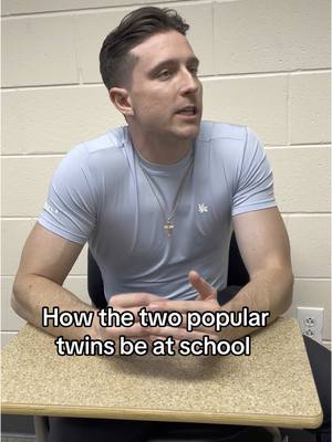 A post by @joerauth_ on TikTok caption: They do everything together #fyp #school #twins #pov 