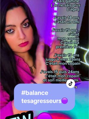 A post by @naala_officiel on TikTok caption: 8 agresseurs en 25 ans.  Vous n’êtes pas seul(e)s ! 🫶🏼 Il est temps de sortir du silence ! 🫶🏼 #fyp #prt #pourtoi #balancetesagresseur #💜 #balancetonagresseur 