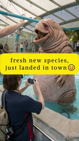 A post by @visiblemon3t on TikTok caption: Off to hang with my new friend today. #stayweird #funny #fouryoupage #fypシ #fyp #aiart #ai #scary #shorts #random 